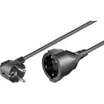 Wentronic Goobay Schutzkontakt Verlängerung, 10 m, Schwarz - Typ F (Typ F, CEE 7/7) > Schutzkontaktbuchse (Typ F, CEE 7/4) (93095)