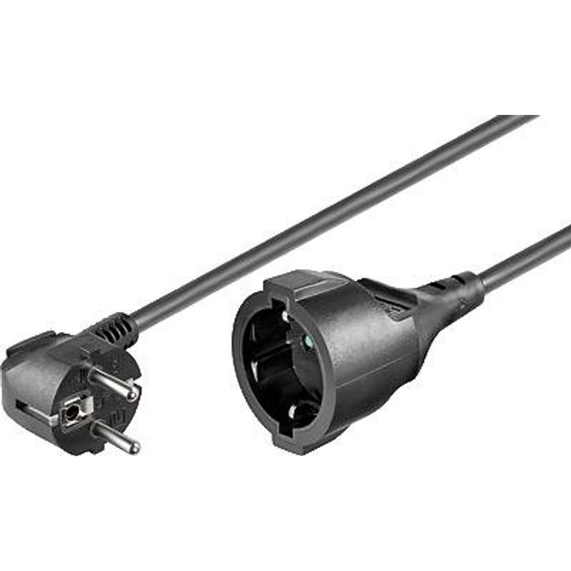 Wentronic Goobay Schutzkontakt Verlängerung, 10 m, Schwarz 93095
