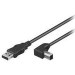 USB2.0 Anschlusskabel Stecker Typ A - Stecker Typ B 90° gewinkelt, 0,5 m Hersteller: Techly (ICOC-U-AB-005-ANG)