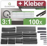 Quadrios 201711CA003 Schrumpfschlauchsortiment Schwarz Schrumpfrate:3:1 1 Set (201711CA003)