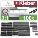 Quadrios 201711CA003 Schrumpfschlauchsortiment Schwarz Schrumpfrate:3:1 1 Set (201711CA003)