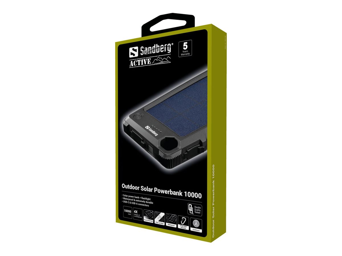 Sandberg Outdoor Solar Powerbank 10000 Schwarz