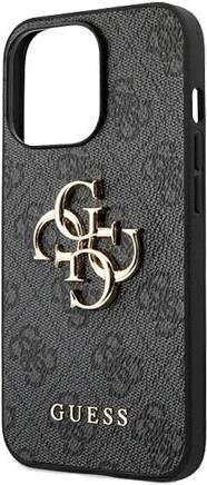 Guess PU 4G Metal Logo Case für Apple iPhone 14 Pro - grey (GUHCP14L4GMGGR)