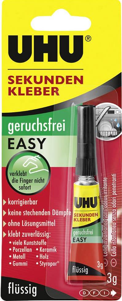 UHU Sekundenkleber EASY 3 g Transparent