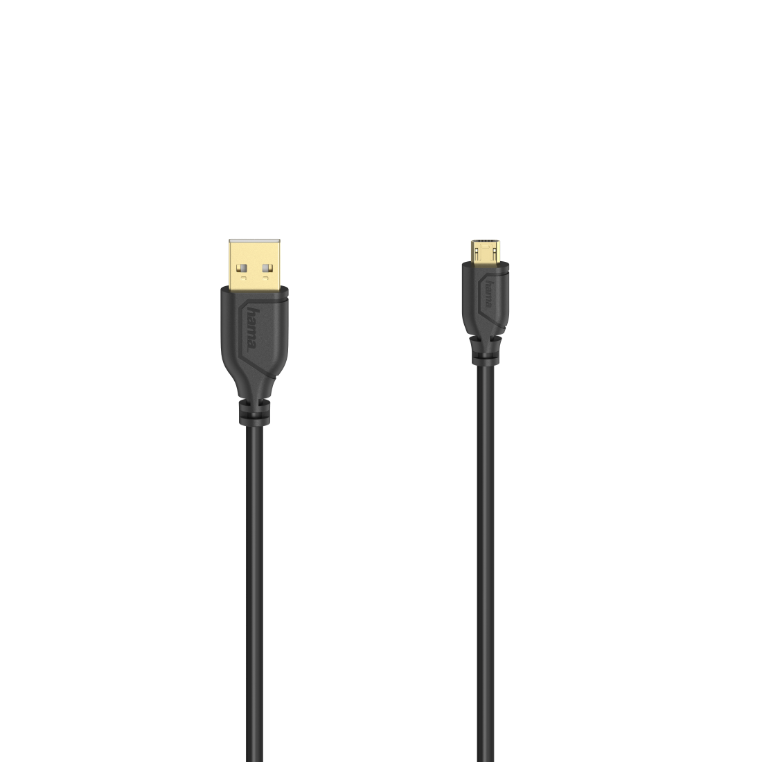 Hama Flexi-Slim USB Kabel 0,75 m USB 2.0 Micro-USB A USB A Schwarz (00200610)