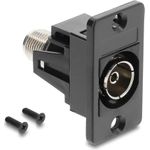 DELOCK Panel Mount IEC Buchse zu F Buchse schwarz (91195)