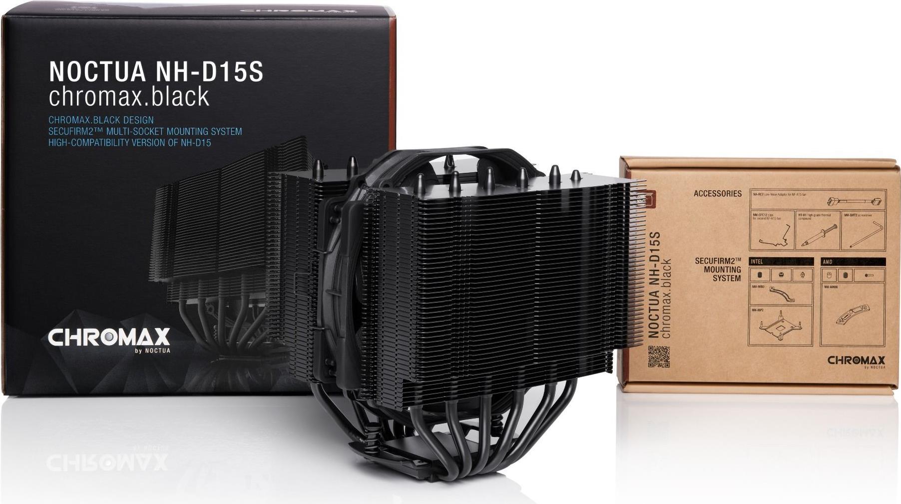 Noctua NH-D15S chromax.black CPU-Kühler 14 cm Schwarz