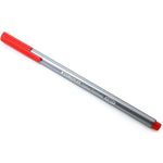 STAEDTLER Fineliner triplus, rot, Strichstärke: 0,3 mm dreieckig, metallgefasste Spitze, DRY SAFE, auswaschbar (334-2)