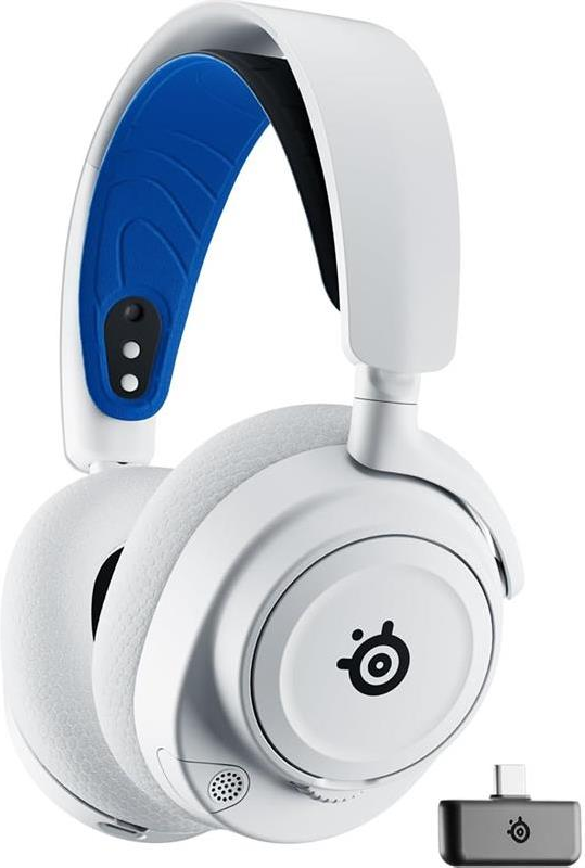 Steelseries ARCTIS NOVA 7P WHITE Kopfhörer Kabellos Kopfband Gaming Bluetooth Blau - Weiß (61561)