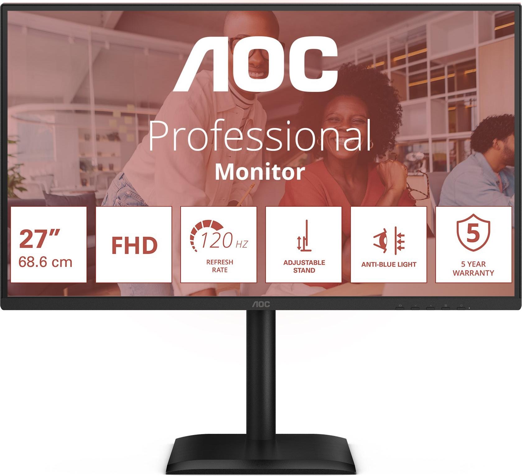 AOC 27E4U 27" FHD IPS Monitor 120 Hz Schwarz