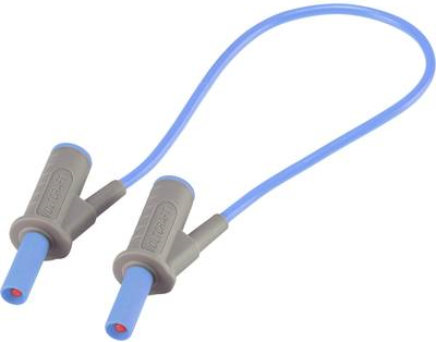 VOLTCRAFT Hochflexible Sicherheits-Messleitung [Lamellenstecker 4 mm - Lamellenstecker 4 mm] 0.25 m Blau MSB-501 10 A (VC-8063385)