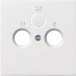 GIRA Abdeckung TV-, Radio-, SAT-Steckdose Flächenschalter Reinweiß 0869112 (0869112)