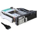 Delock 5.25" Wechselrahmen für 1x 2.5" + 1x 3.5" SATA HDD + 2x USB 3.0 Ports (47209)