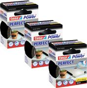 Gewebeband -Set Perfect 38 mm x 2.75 m 3 Rollen Schwarz (56343-00500-04)