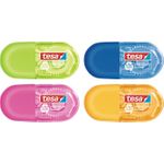 tesa ecoLogo Einweg-Mini-Korrekturroller, 5mm x 6 m, Display für präzises und sauberes Korrigieren, mit Schutzkappe - 1 Stück (59816-00000-00)
