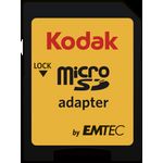 Emtec SD MicroSD Card 128GB KODAK Gold+ SDHC CL10 &Adapter Bliste (EKMSDM128GXC10K)