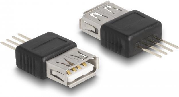 Delock USB-Adapter 4-polig (M) zu USB (W) (66653)