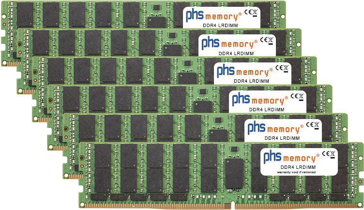 PHS-memory 384GB (6x64GB) Kit RAM Speicher für Apple MacPro 12-Core 3,3GHz (2019) DDR4 LRDIMM 2933MHz PC4-23400-L (SP336460)