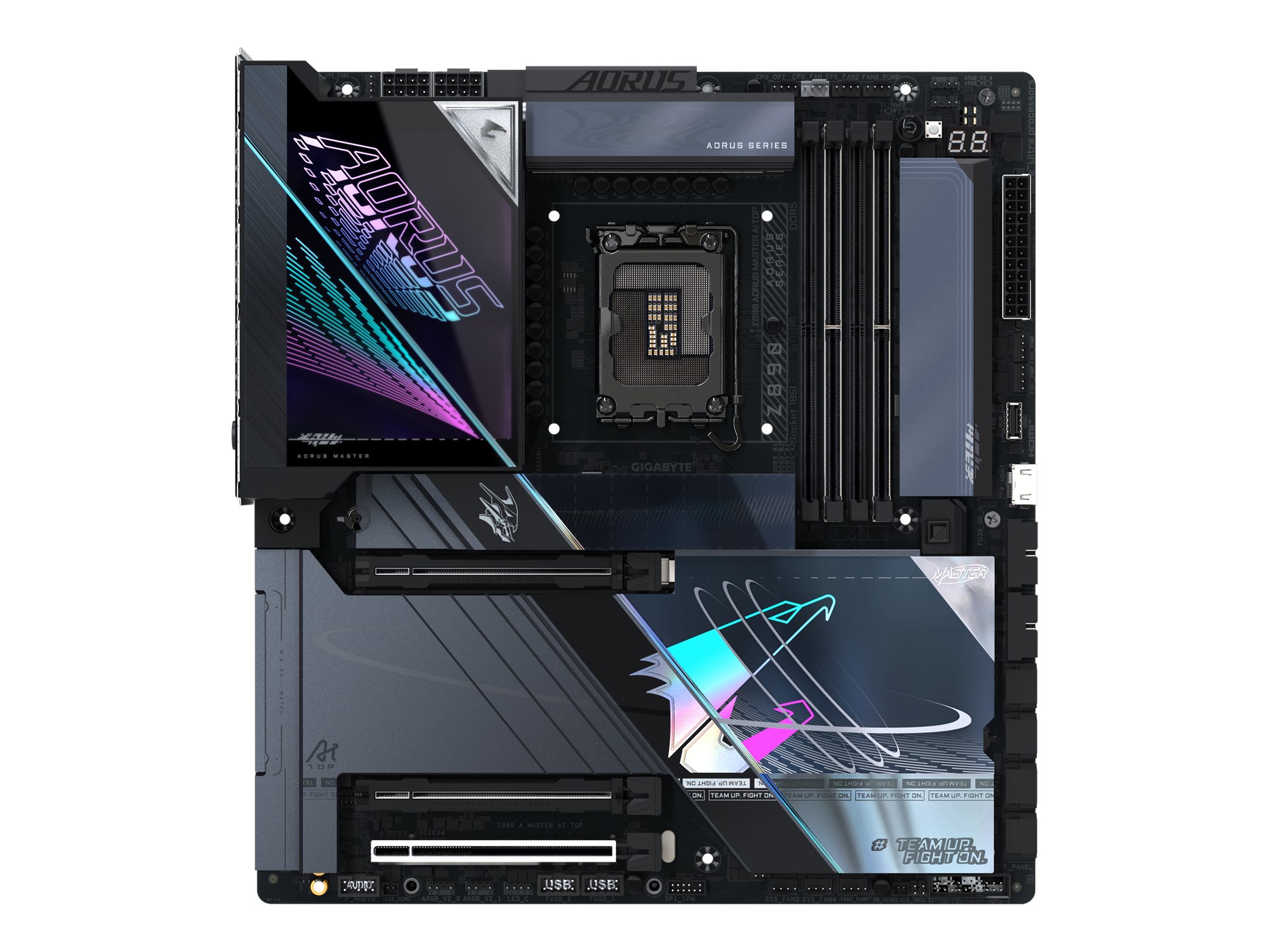 AORUS Z890 MASTER AI TOP Mainboard E-ATX LGA 1851 Wi-Fi 7 USB4 Schwarz