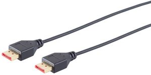 shiverpeaks BASIC-S DisplayPort 1.4 Kabel, slim, schwarz 1,5 m, DisplayPort Stecker auf DisplayPort Stecker (20P20C), - 1 Stück (BS10-69155)