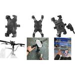 LogiLink Fahrrad-Smartphonehalterung, mit Doppelverriegelung schwarz, aus Kunststoff, passend für Mobilgeräte mit einer - 1 Stück (AA0162)