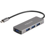 DeLOCK 63173 Schnittstellen-Hub USB 3.2 Gen 1 (3.1 Gen 1) Type-C 5000 Mbit/s Schwarz (63173)