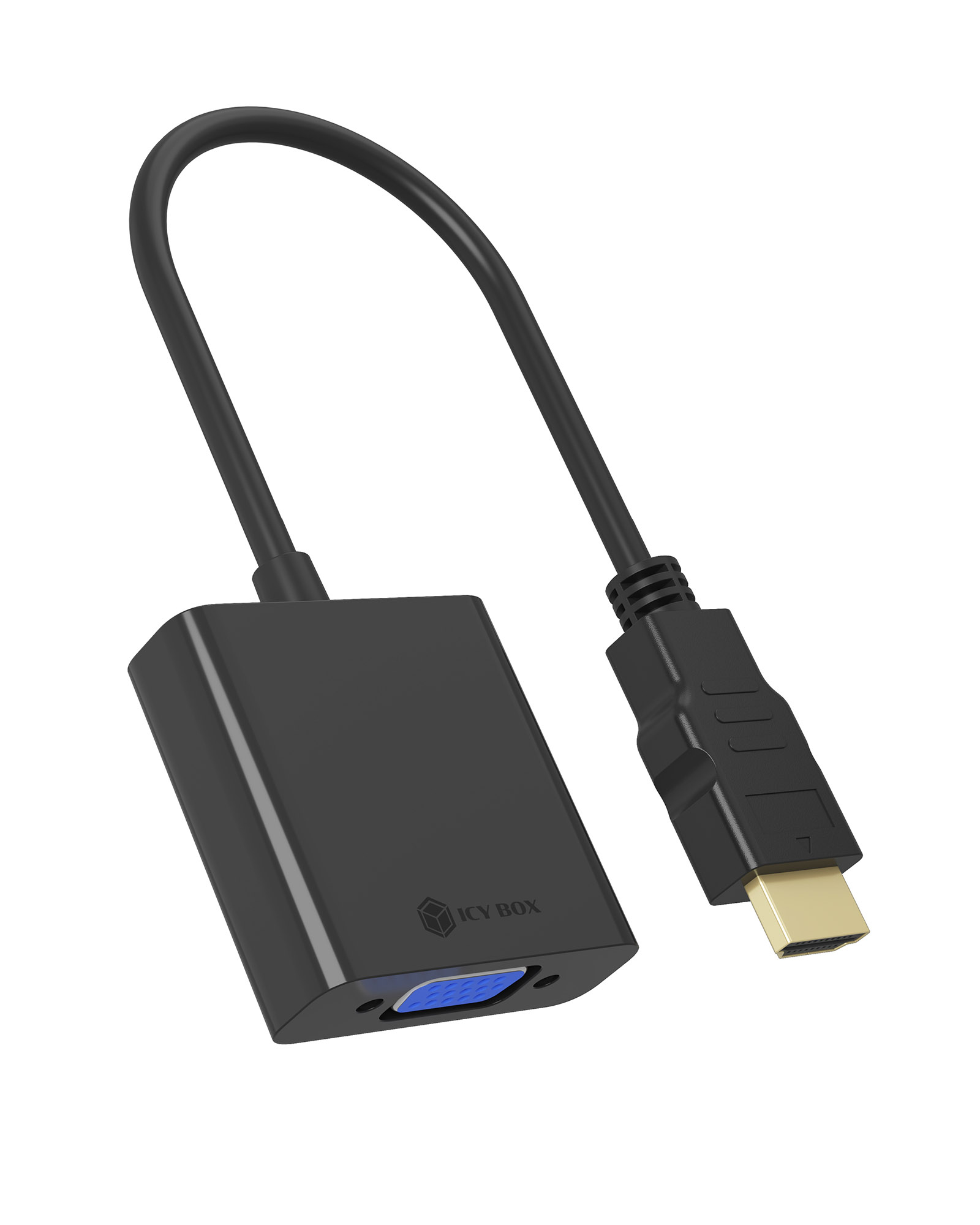 ICY BOX IB-AC502A Videoadapter HDMI Typ A zu VGA Schwarz