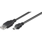 Microconnect USBAMB510 10m USB A Mini-USB B Männlich Männlich Schwarz USB Kabel (USBAMB510)