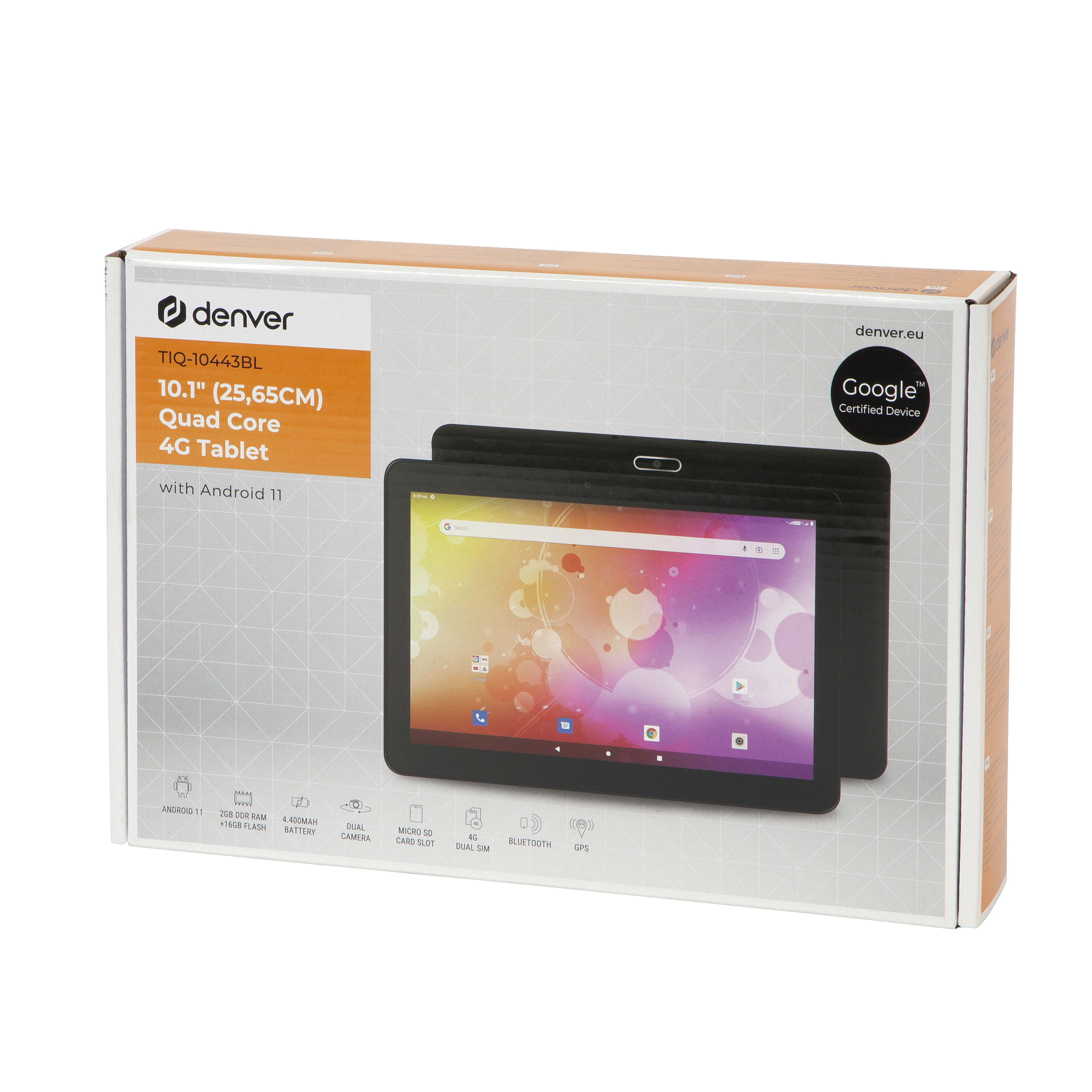 DENVER TIQ-10443BL Tablet 10.1" 2 GB RAM 16 GB Schwarz