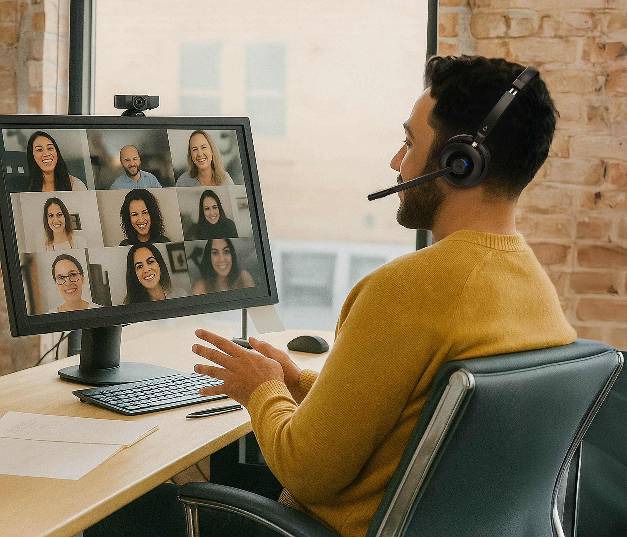 Creative Labs Creative Chat On-Ear-Headset Bluetooth 2,4 GHz 55 h Schwarz