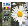 Epson 18 Multipack - 4er-Pack - 15,1 ml - Schwarz, Gelb, Cyan, Magenta - Original - Tintenpatrone - für Expression Home XP-212, 215, 225, 312, 315, 322, 325, 412, 415, 422, 425 (C13T18064012)