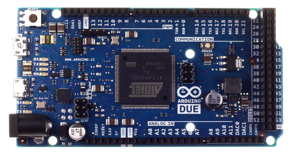 Arduino Due Einplatinencomputer Atmel SAM3X8E ARM Cortex-M3 84 MHz 96 KB USB