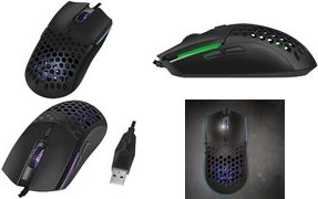 LogiLink Optische Gaming Maus, kabelgebunden, schwarz USB-A Anschluss, 5 Standard-Tasten + Scrollrad, - 1 Stück (ID0208)