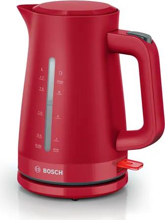 Bosch TWK3M124. Fassungsvermögen Wassertank: 1,7 l. Leistung: 2400 W. Produktfarbe: Rot, Gehäusematerial: Kunststoff (TWK3M124)