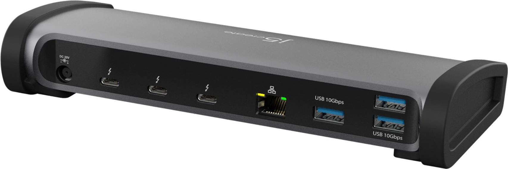 j5create JTD562-EN 8K Thunderbolt 4 Dockingstation 96 W Grau