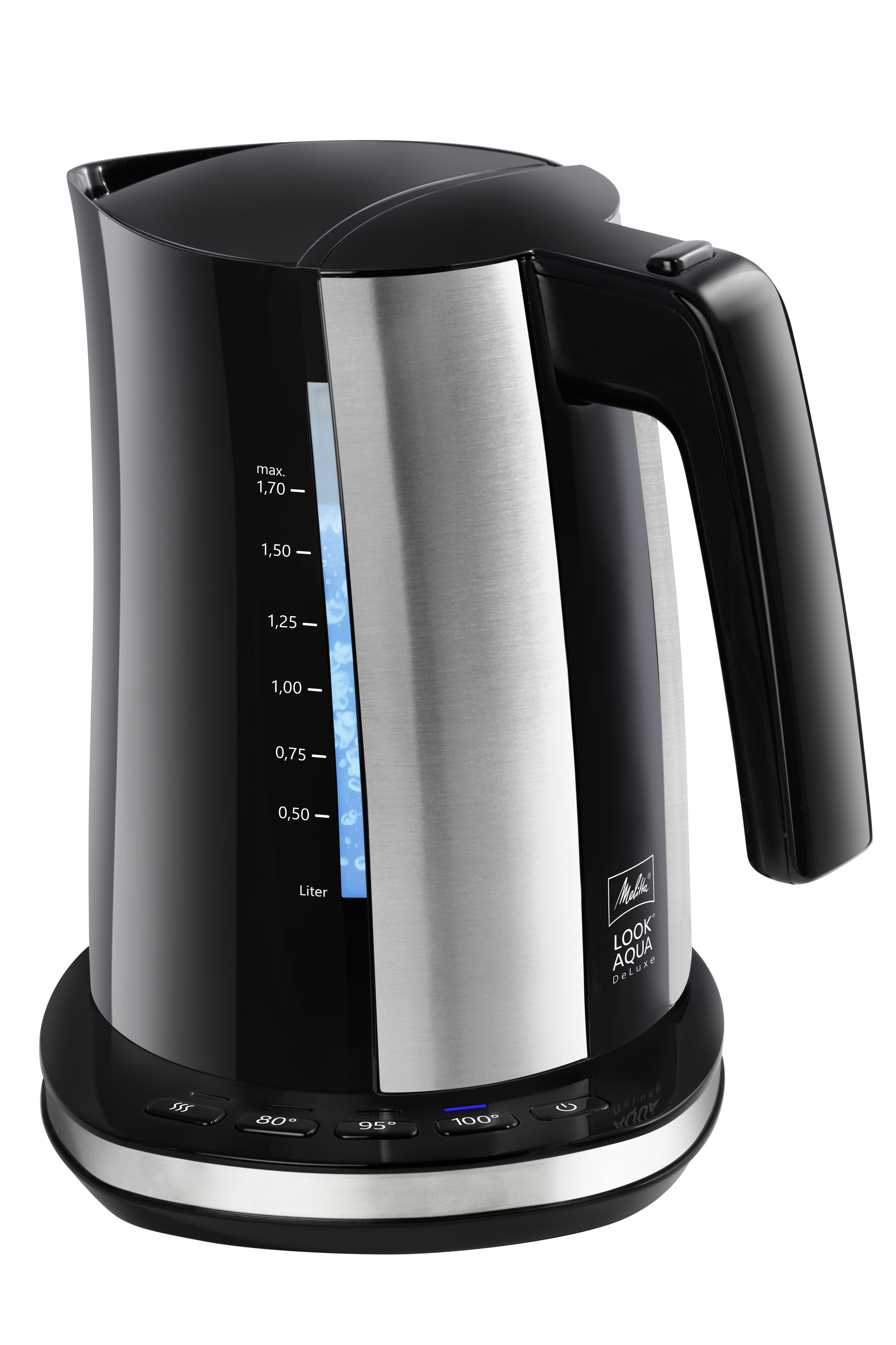 Melitta Look Aqua Deluxe 1026-04 Wasserkocher 1,7 l 2400 W Black/Stainless Steel