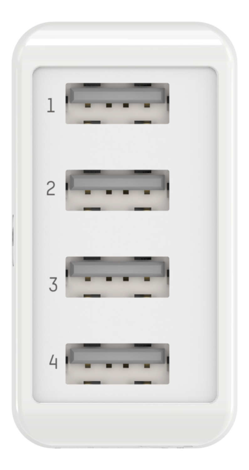 ANSMANN Home Charger HC430 USB-Ladegerät 4x USB-A 30 W Weiß