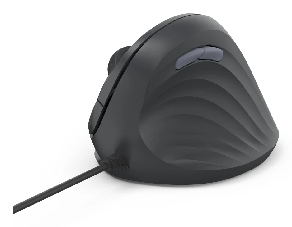 Hama ECM-500R Ergonomische Vertikalmaus Kabelgebunden USB-A 1800 DPI 7 Tasten Schwarz
