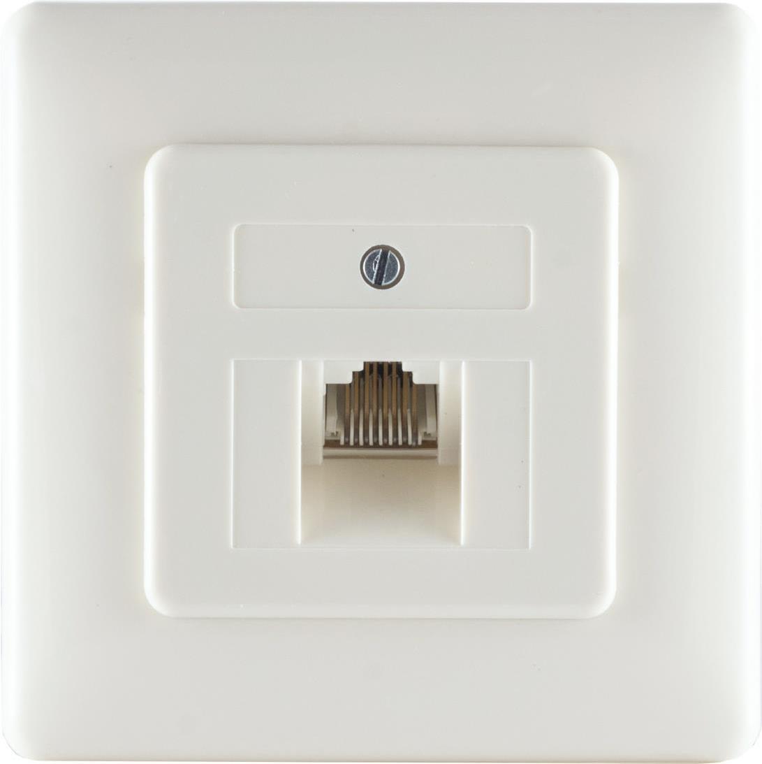 S/CONN maximum connectivity UAE-Anschlußdose 1x8, mit Metallrahmen, Unterputz (74221-)