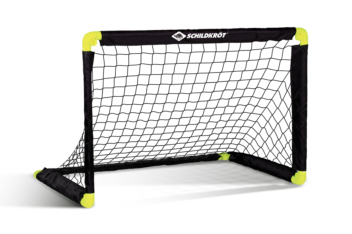 SCHILDKRÖT Faltbares Fußballtor 900 x 600 x 600 mm Schwarz/Gelb