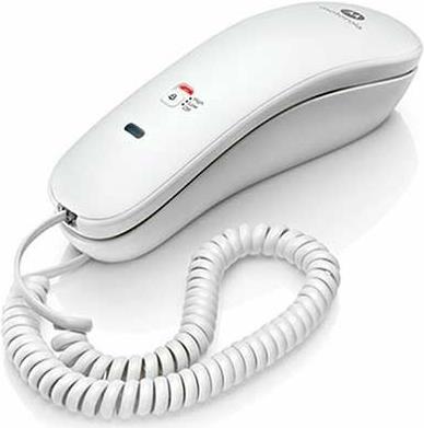 Motorola WALL MOUNTED LANDLINE PHONE CT50 WHITE 10 KEYS MEMORY/CALL/REDIAL INDICATOR 107CT50WHITE (107CT50WHITE)