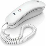 Motorola WALL MOUNTED LANDLINE PHONE CT50 WHITE 10 KEYS MEMORY/CALL/REDIAL INDICATOR 107CT50WHITE (107CT50WHITE)