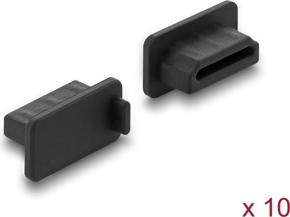 Delock Staubschutz für HDMI-A Buchse 10 Stück Silikon schwarz (87465)