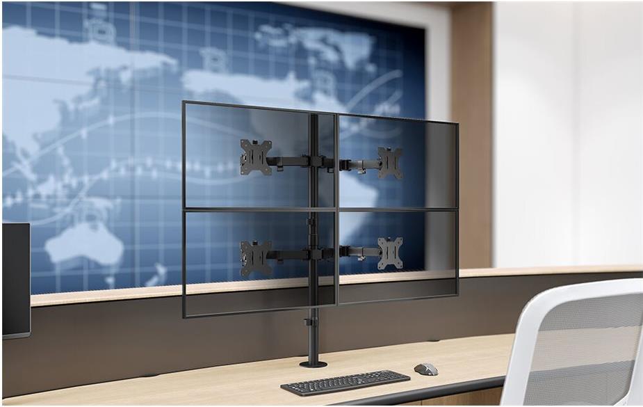 Neomounts FPMA-D550D4 Befestigungskit für 4 Monitore 13"-32" Full-Motion Schwarz