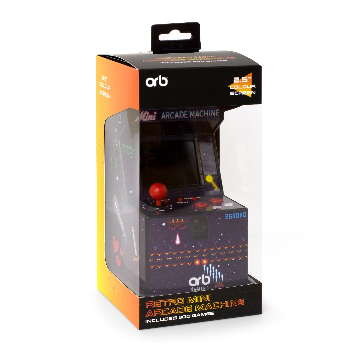 Thumbs Up ORB Mini Arcade Machine 2,5" LCD 300 Spiele Schwarz
