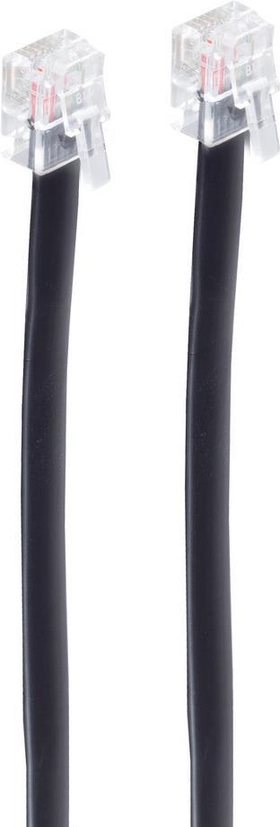 S-CONN shiverpeaks ®-BASIC-S--Modular-Kabel, Western-Stecker 6/6 auf Western-Stecker 6/6, schwarz, 6