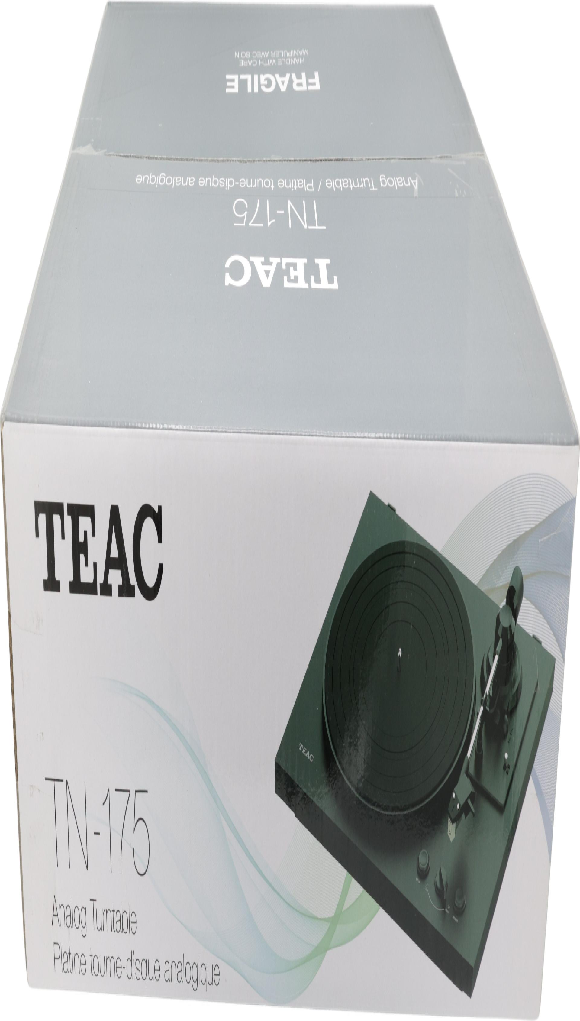Teac TN-175 Vollautomatik HiFi-Plattenspieler Riemenantrieb 33/45 U/min MDF-Gehäuse Schwarz