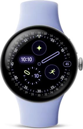 Google Pixel Watch 4 LTE 41 mm Polished Silver Iris Smartwatch Wear OS