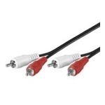 Wentronic Goobay Cinch-Verbindungskabel, 0.5 m - 2x Cinch-Stecker (Audio links/rechts) > 2x Cinch-Stecker (Audio links/rechts) (50097)