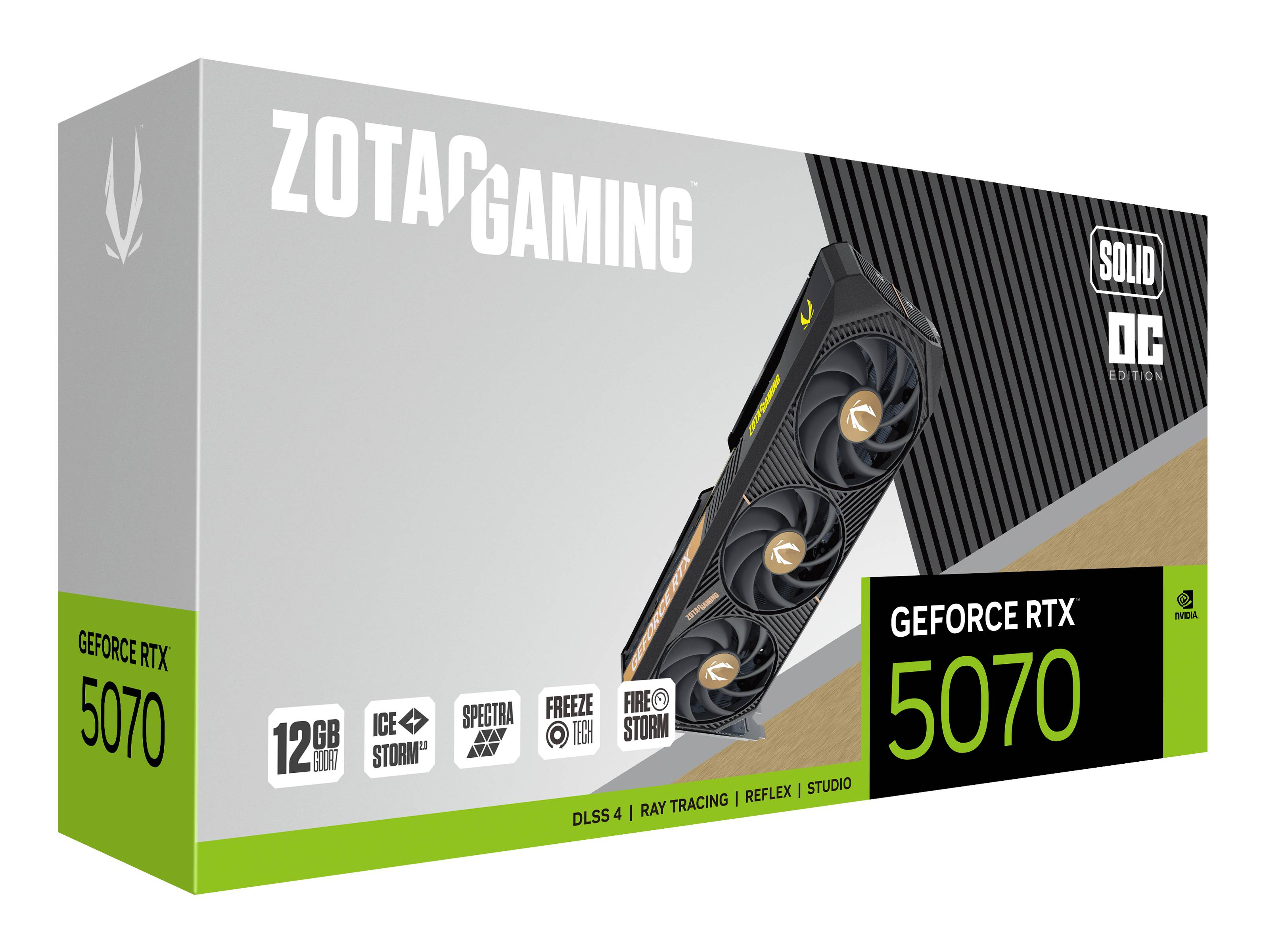 ZOTAC GAMING GeForce RTX 5070 SOLID OC 12 GB GDDR7 Schwarz